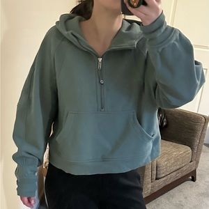 Lululemon Half Zip Oversized Scuba Sage Olive Green Size M/L